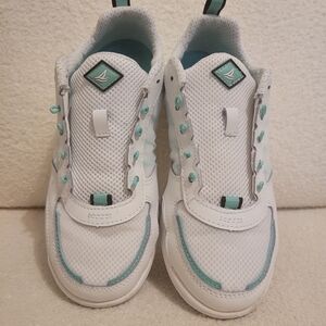 Sperry Women's White and Teal Mesh Sneakers